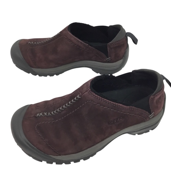 Keen Shoes - Keen Kaci Nubuck Leather Slip On Insulated Shoes Womens 7 Burgundy